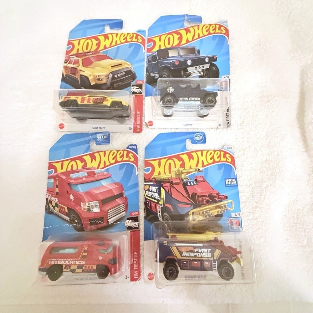 Hot Wheels HW RESCUE Cars Humvee Surf Duty Runway Rescue HW Rapid Response Lot 4